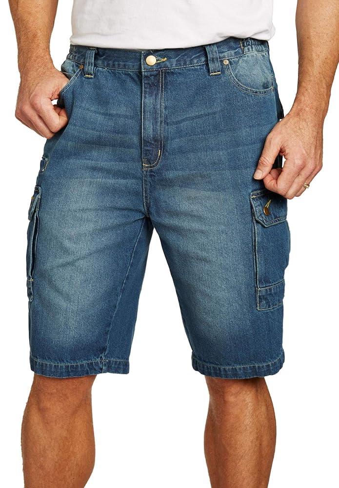 ★MUSINSA STANDARD★ Big Brush Cargo Bermuda Denim Pants Sky MUSINSA | MUSINSA STANDARD [Cool Standard] Big Brush Bermuda
